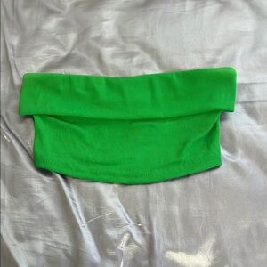 Vibrant Green Ribbed Tube Top